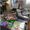 Image 2 : Box of DVDs, Xbox games and CDs with VHS VCR