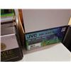 Image 8 : Box of DVDs, Xbox games and CDs with VHS VCR