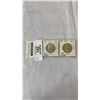 Image 1 : 2  USA  J.F. KENNEDY SILVER HALF DOLLARS - .400 SILVER 1966, 1967