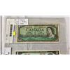 Image 2 : LAST 3 ISSUES OF CANADIAN 1 DOLLAR BILL 1954, 1967, 1973