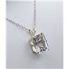 Image 2 : STERLING SILVER 10X8MM GENUINE CRYSTAL ROCK QUARTZ PENDANT W/ STERLING CHAIN W/ APPRAISAL $365 - 6.1