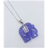 Image 2 : STERLING SILVER GENUINE JADEITE AND RUBY "ELEPHANT" PENDANT W/ STERLING CHAIN W/ APPRAISAL $1000 - 2