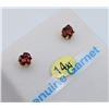 Image 2 : 14KT YELLOW GOLD GENUINE GARNET HEART EARRINGS W/ APPRAISAL $300 - 0.6CTS GARNET