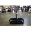 Image 2 : Metal and glass TV stand with mountable stand