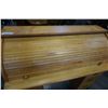 Image 3 : MAPLE ROLLTOP DESK, 6 DRAWER