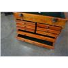 Image 8 : WOOD ORGANIZER CASE WITH 8 DRAWERS, LOCK AND LIFT TOP
