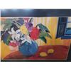 Image 2 : LARGE FRAMED PRINT FLOWERS AND FRUIT