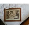 Image 1 : TEAK FRAMED ANTIQUE PRINT