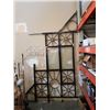 Image 1 : LARGE ARCHITECTURAL OUTDOOR SCREEN DIVIDER WITH FLAG HOLDER APPROX 10 FOOT TALL, 64 INCHES WIDE