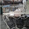 Image 2 : 3 ft long decorative metal rectangular planter and 3 smaller planters