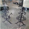 Image 1 : Pair of decorative metal fire dogs