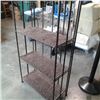 Image 1 : 4 tier metal and woven folding shelf