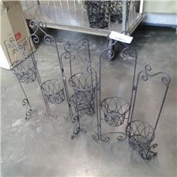 3 decorative metal folding 3 tier planters