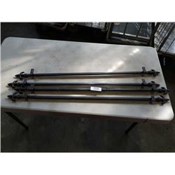 4 wrought iron 37" rod with spear ends