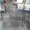 Image 2 : Three decorative metal three tier shelves each 23" x 28"