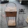 Image 1 : Decorative metal bathroom storage drawer and toilet paper holder