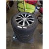 Image 2 : SET OF 4 TOUREN MULTI-BOLT PATTERN 16 INCH RIMS W/ HERCULES 215/60 R16 ALL SEASON TIRES,