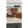 Image 1 : 3 ONE FATED KNIGHT GENUINE LEATHER BAGS - ALL NEED ZIPPER REPAIRS