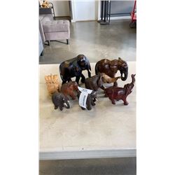 WOOD ELEPHANT FIGURE COLLECTION