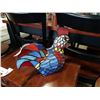 Image 3 : LEADED GLASS ROOSTER LAMP
