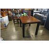 Image 2 : MODERN BAR HEIGHT TABLE W/ EXTENSION AND 6 SOLID WOOD CHAIRS