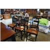Image 8 : MODERN BAR HEIGHT TABLE W/ EXTENSION AND 6 SOLID WOOD CHAIRS