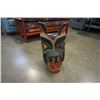 Image 1 : CARVED FIRST NATIONS MASK SIGNED ANDY TSU-ECH APPROX 22 INCHES TALL