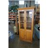 Image 1 : GLASS DOOR DISPLAY CABINET APPX 77 INCHES TALL