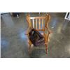 Image 1 : METAL RACK, WOOD CHAIR AND LEATHER DOCTORS BAG