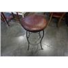 Image 1 : SWIVEL BARSTOOL WITH HEAVY METAL BASE