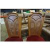 Image 8 : WALNUT DINING TABLE WITH 6 CHAIRS AND LEAF