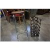 Image 2 : Leather bar stool and wine rack