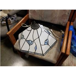 LEADED GLASS HANGING LIGHT