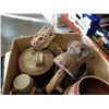 Image 2 : POTTERY BOWLS, WOOD CARVINGS, CAST IRON PAN