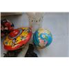 Image 3 : VINTAGE WOOD TOYS, WWE FIGURE, COIN BANK, CRUSH BOTTLE AND CAP GUNS