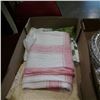 Image 2 : Tray of pinwheel crystal and linens