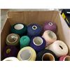 Image 2 : BOX OF YARN ON SPOOLS