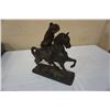 Image 3 : METAL CAST FIGURE ON HORSE APPX 10 INCHES TALL