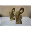 Image 1 : 2 BRASS HERON BOOKENDS - APPX 10 INCHES TALL