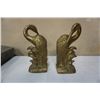 Image 2 : 2 BRASS HERON BOOKENDS - APPX 10 INCHES TALL