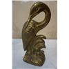 Image 3 : 2 BRASS HERON BOOKENDS - APPX 10 INCHES TALL