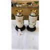 Image 1 : 2 CLOISONNE VASE ON STAND 9 INCH TALL