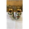 Image 8 : 2 CLOISONNE VASE ON STAND 9 INCH TALL