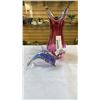 Image 2 : ART GLASS VASE AND DOLPHIN