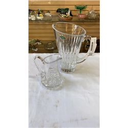 SHANON CRYSTAL VASE AND PINWHEEL PITCHER