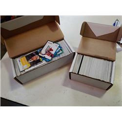 2 BOXES OF SPORTS CARDS - BASEBALL, HOCKEY, BASKETBALL