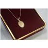 Image 3 : 10K VERY FINE LADIES CHAIN WITH SAINT CHRISTOPHER PENDENT AND 925 STUD EARRINGS