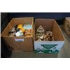 Image 1 : 2 BOXES OF TINS AND DECORATIONS
