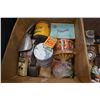 Image 2 : 2 BOXES OF TINS AND DECORATIONS