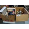 Image 1 : 2 BOXES OF ESTATE COLLECTABLES AND PICTURE FRAMES